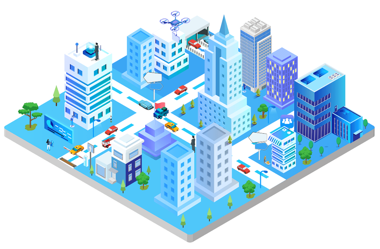 智慧园区解决方案场景示意图 - 人物空间联动